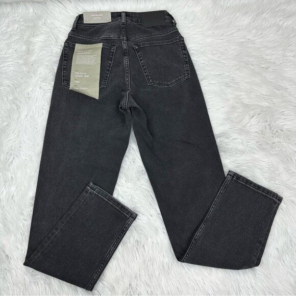 Everlane Women's NWT Black Washed The Curvy Cheeky Minimalist Jean W24/L28 - Picture 4 of 11